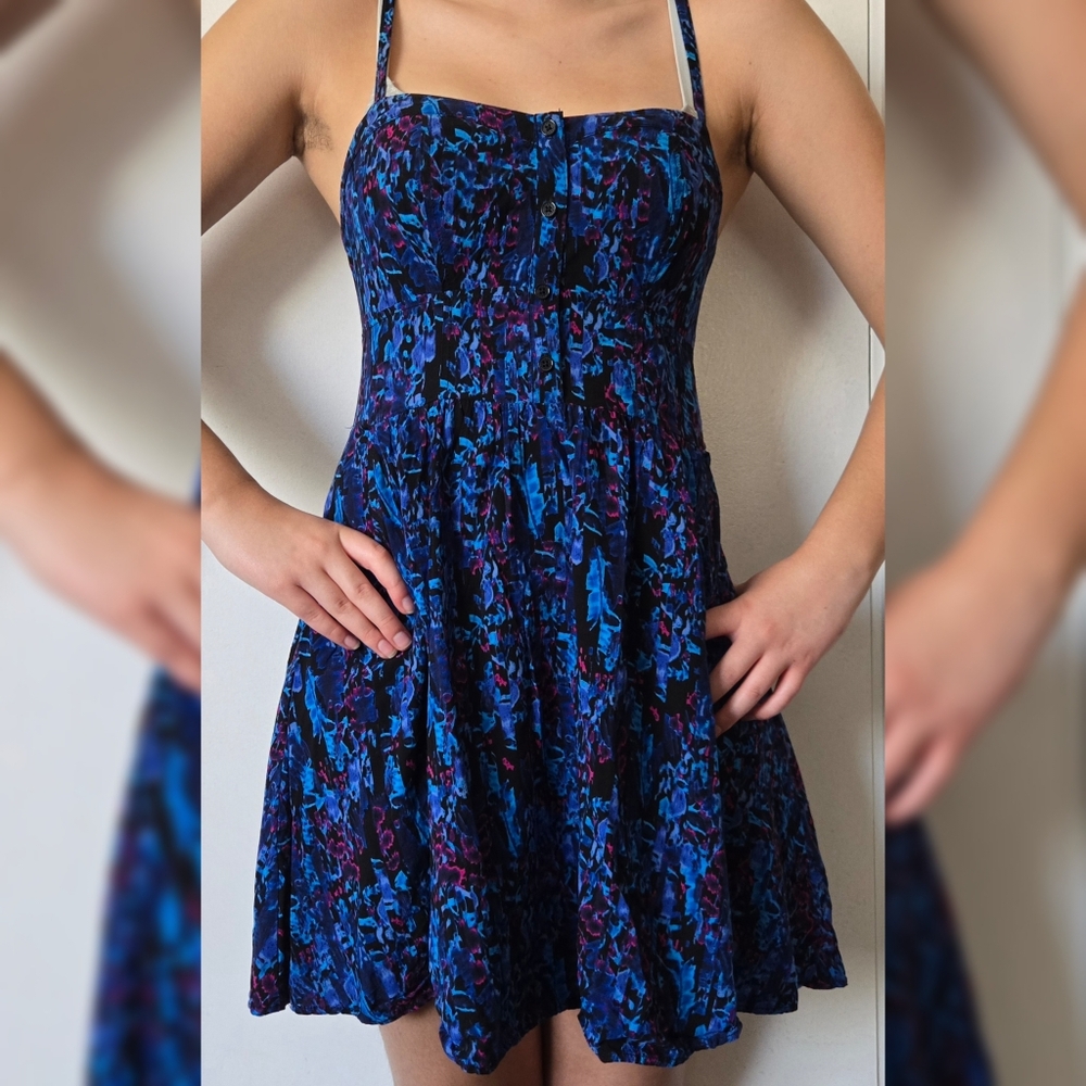 Express Abstract Spaghetti Strap Dress Sz XS